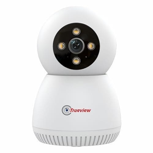 🛒 Trueview 3MP WiFi Robot Security Camera with 360° Rotation | All Time Color Night Vision | Smart Tracking | Two Way Audio | Alexa Compatible | 256GB SD Card Support | STQC Certified