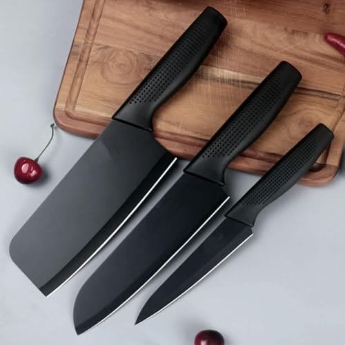 3-Piece Kitchen Knife Set with High Carbon Stainless Steel B...