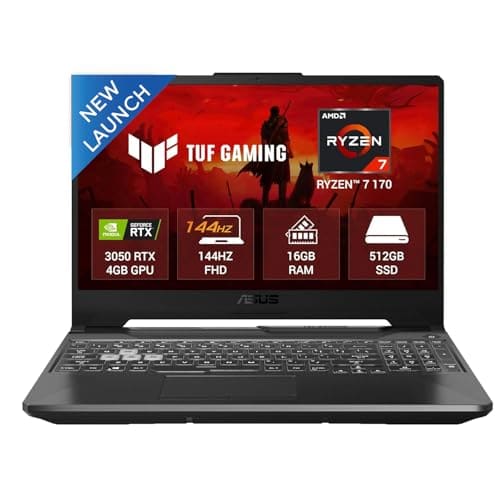ASUS TUF A15, AMD Ryzen 7 170, RTX 3050-4GB, 16GB RAM (Upgra...
