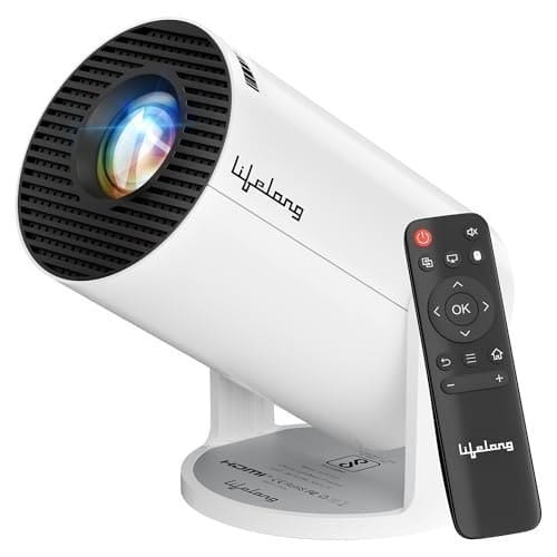 🛍️ Lifelong Electronics Lightbeam Smart LED Projector | Android 14, 1080P & 4K Ultra HD Support, 4000 Lumens | All OTT Apps (Netflix, Prime, Jio etc.) | Auto Keystone, WiFi/BT, HDMI, Cast, 150” Screen