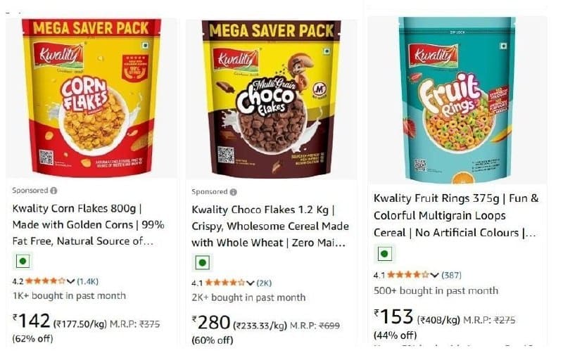 Upto 65% Off On Kwality Corn Flakes 800g