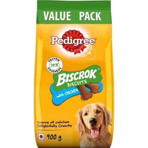 Pedigree Biscrok Biscuits (Above 4 Months) Dog Treats, Chick...