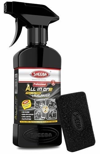 🛍️ SHEEBA All in One Multipurpose Liquid Polish for Car, Motorbike, Scooter, Household, Office Care | High Gloss | Easy Application | For Interior & Exterior Surfaces -500mL with Applicator Pad.