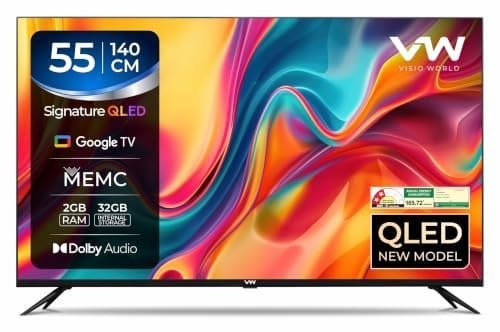 VW 140 cm (55 inches) Pro Series 4K Ultra HD Smart QLED Goog...