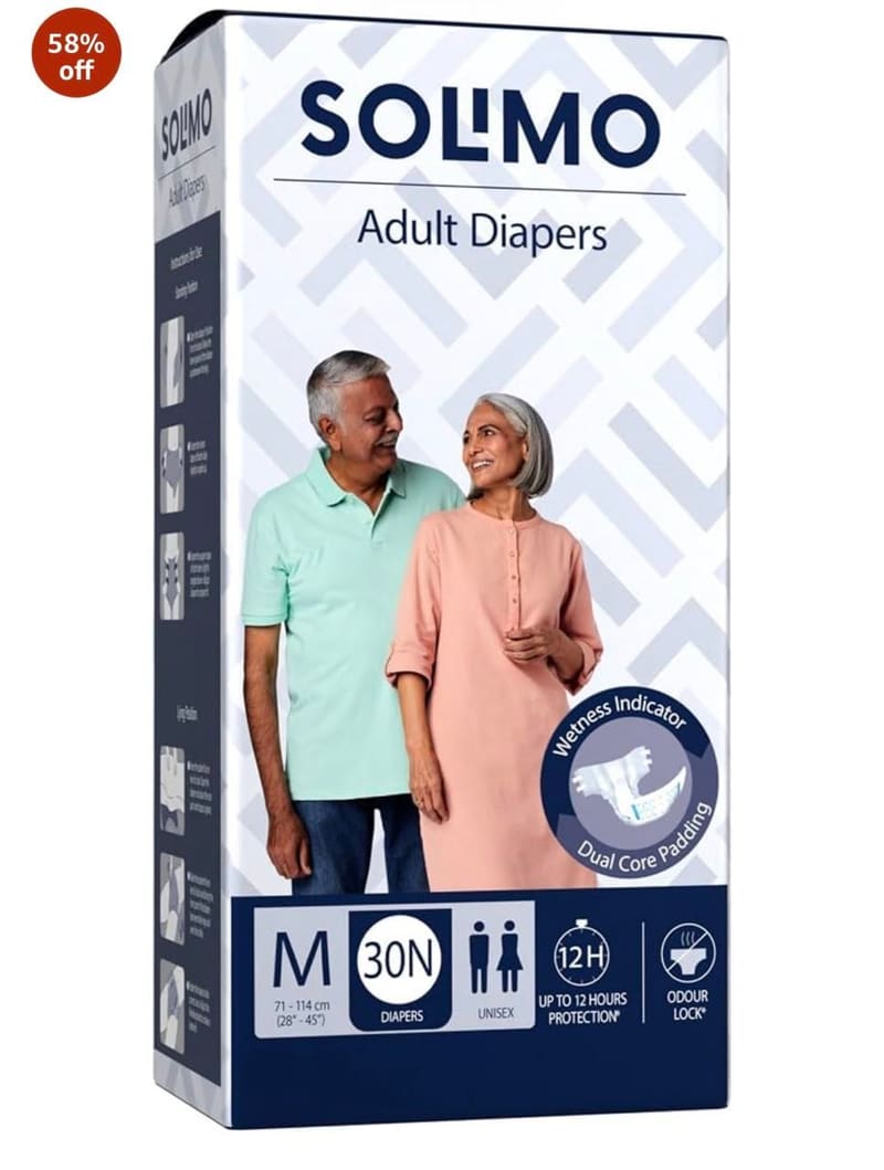 Solimo Adult Diapers 30 Count @₹574