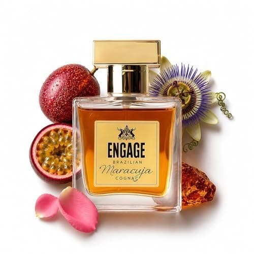 🛍️ Engage Brazilian Maracuja Cognac Eau De Parfum for Men 50ml|Long lasting Perfume|Amber, Leather, Oud|Tropical Brazilian EDP|Luxury Gift for Men|No Paraben|No Silicones|Dermat-Tested|Crafted by Expert