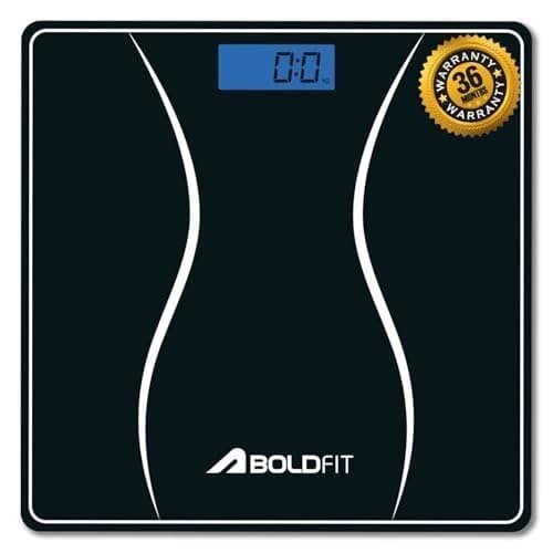 🛍️ Boldfit Weight Machine for Home Digital Weighing Machine for Human Body with LCD Display Max Weight Capacity 180Kgs (Batteries Not Included) – Bathroom Scale for Home