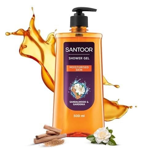 Santoor Moisturizing Shower Gel With Natural Sandalwood & Ga...