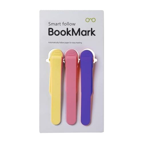 🛍️ A4SHOP 3pcs Silicone Automatic Bookmark – Unique Page Keeper Clip for Books | Self-Holding Page Holder for Readers, Kids, Women and Men | Flexible Bookmark Reading Accessories