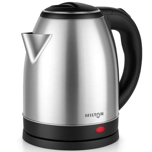 🛍️ Milton Rapid Electric Kettle 1.8L | 1500 Watts | Stainless Steel Hot Water portable Electric Kettle for Home, Office | Auto Shut-Off with Wide Mouth | Cool-touch Handle and Single-Touch Lid Lock