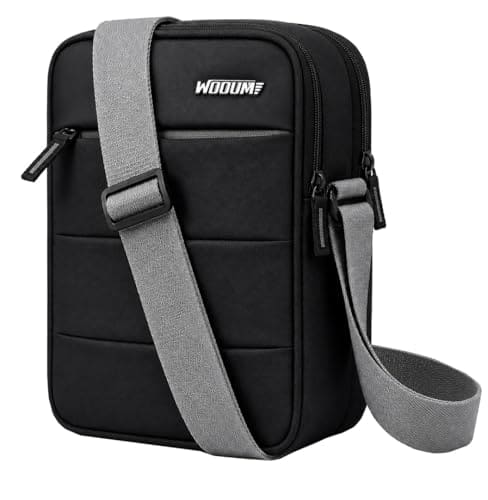 🛍️ Wooum Crossbody Sling Bag for Men & Women – Water-Resistant Side Shoulder Bag with 2 Main Compartments & Zipper Pockets – Perfect for Office, Travel & Daily Use (Black)