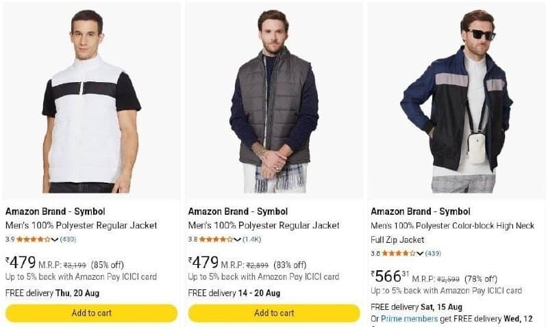 Men's Jacket Starts 479