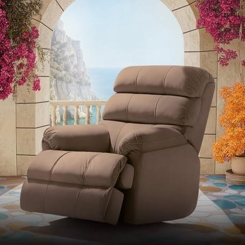 🛍️ Duroflex Avalon Posture Pro Single Seater Permium Fabric Motorized Rocking & Rotating Recliner | 3 Year Warranty | Pocket Spring Support | 2 Zone Backrest | 270⁰ Rotation - Brown