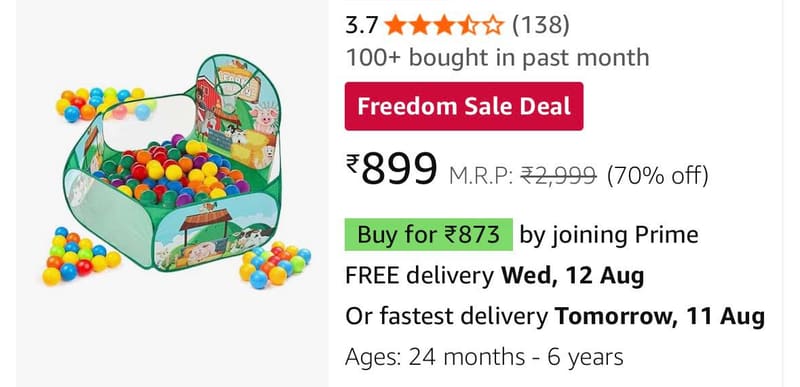 GRAB : Upto 75% Off On Toys Starts @899.