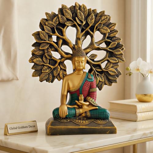 🛍️ Global Grabbers Buddha Statue Showpiece Idol Home Decor Decoration Items for Living Room and Gifts