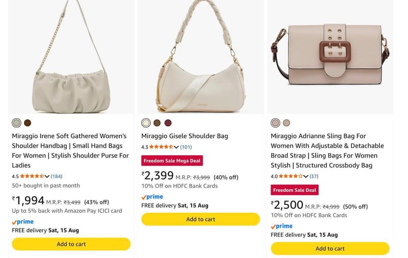 Upto 50% Off On Miraggio Women Handbags.