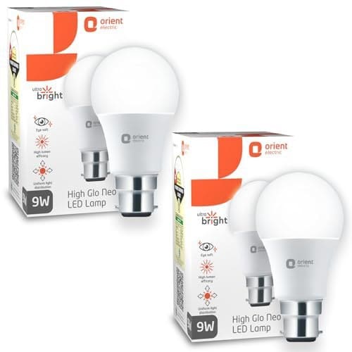 Orient Electric 9W High Glow LED bulb| 180-degree wide beam ...