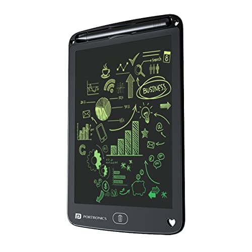🛍️ Portronics Ruffpad 12M | 12-Inch Re-Writable Multicolor LCD Writing Pad with One-Tap Erase, Smart Lock, Long Battery Life & Ruffpad App Support | Save & Share Your Child’s Creations (Black)
