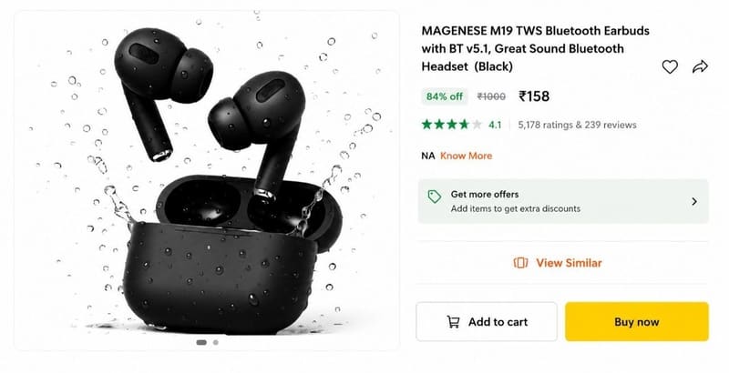 💥 LOOTO: Earbuds @ ₹158