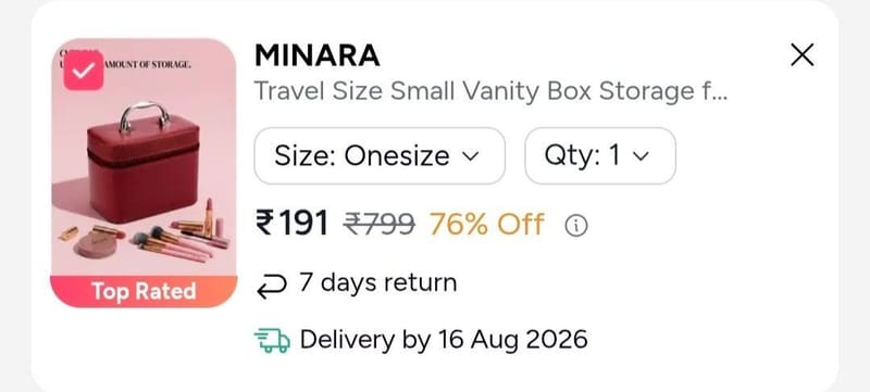 Vanity Box @ ₹191