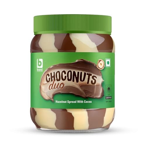 BONI Choconuts Duo Hazelnut Chocolate Spread with Cocoa 400g...