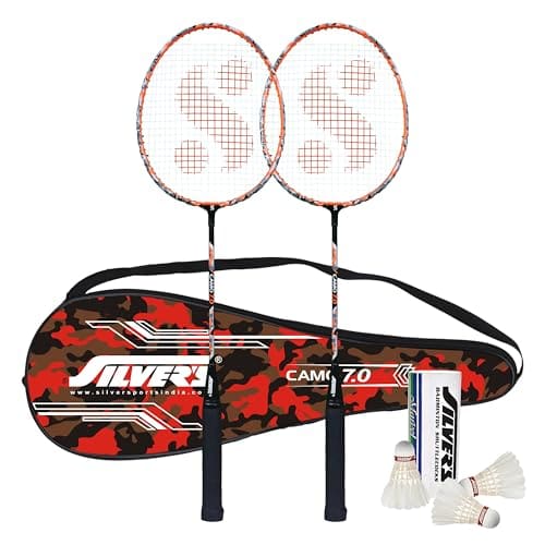 Silver's Aluminium Camo 7.0 Badminton Kit (2 Racquets with F...