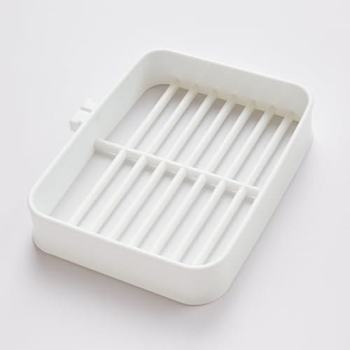 Plastic Soap Dish Holder with Drainage Slots  Rectangular Se...