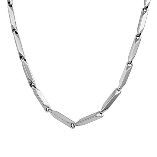 🛍️ Nakabh Anti-Tarnish Stainless Steel Rice Chain for Men and Boys (Silver)