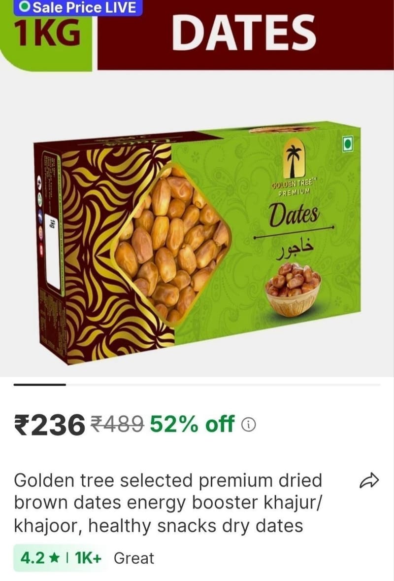 🔥₹236 | 1KG DATES