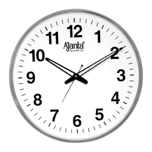 🛍️ Ajanta Quartz Ajanta Abstract Quartz Analog Wall Clock(32 Cm X 32 Cm X 3.5 Cm,White)