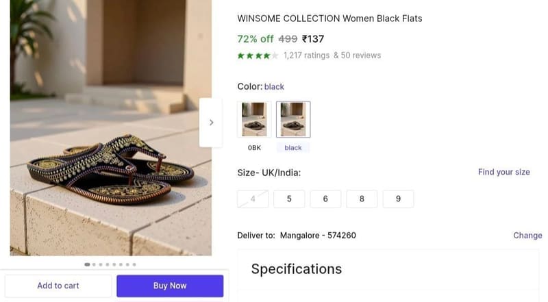 Women Sandals @ ₹137