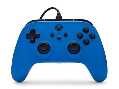 🛍️ PowerA Symmetric Wired Controller for Xbox Series X|S, Xbox One, PC, Windows 10/11, Inline Thumbstick Layout, Impulse Triggers, 3.5 mm Audio Jack, Blue (Officially Licensed)