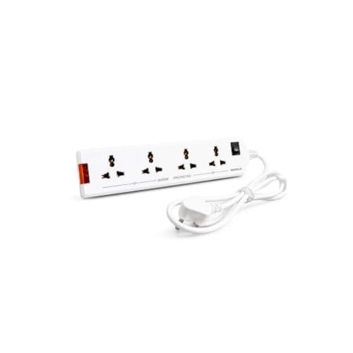 🛍️ Havells 4 Way Extension Board With Surge & Spike Protection|For Power Requirements Up To 1440W |1.5 Mtr ISI Certified Copper Wire| LED Indicator | Rating -6A, 240V | Home & Office Use, 10 Volts