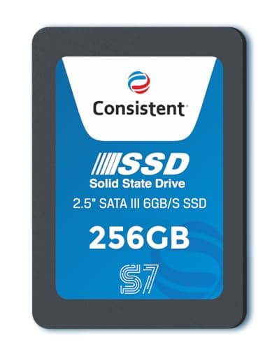🛍️ Consistent SSD 256GB 2.5 Inch SATA Internal SSD - Read: 550MB/s & Write: 500MB/s - Solid-State Drive 5 Year Warranty (256, GB)