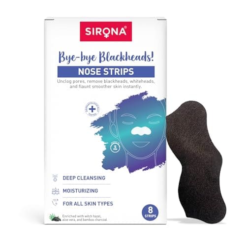 Sirona Bamboo Charcoal Blackheads Remover Nose Strips for Wo...