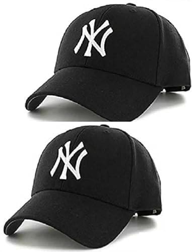 🛍️ Rozti Unisex Ny Baseball Cap - Comfortable Adjustable Cap with Stylish Design - Sports & Cricket Cap for Summer - Black