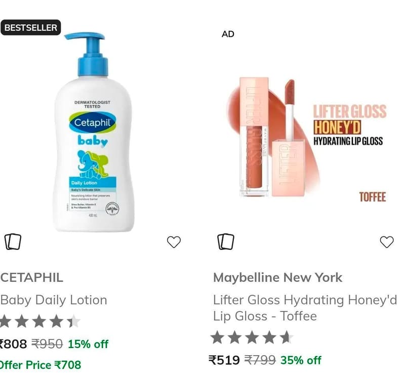 AJIO : Beauty Products.