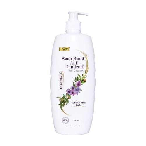 🛍️ Patanjali Kesh Kanti Anti-Dandruff Hair Cleanser 650 Ml, Natural Shampoo For Dandruff & Hairfall, Scalp Cleansers for Men and Women, All Hair Types