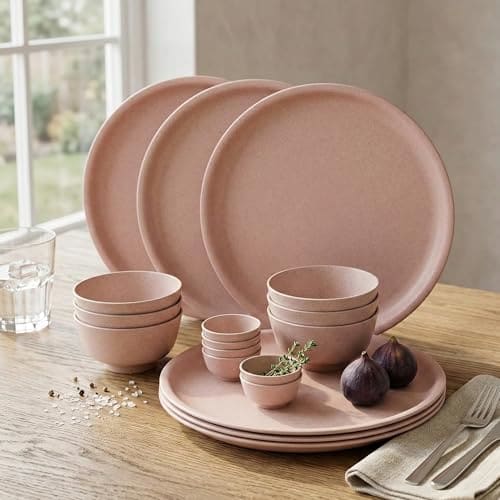 Happy Cove Husk Eco Friendly 10 Inch Solid Dinner Plates | B...