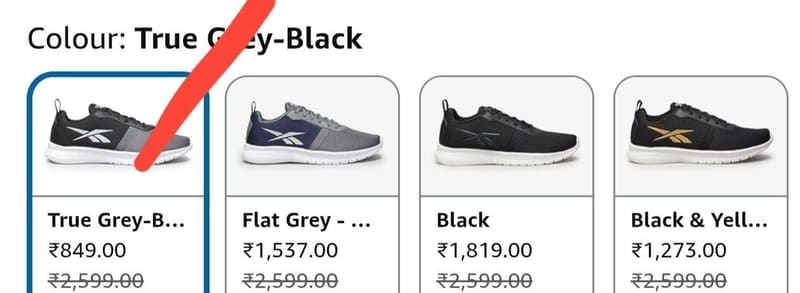 Reebok Men's Running Shoe at 849