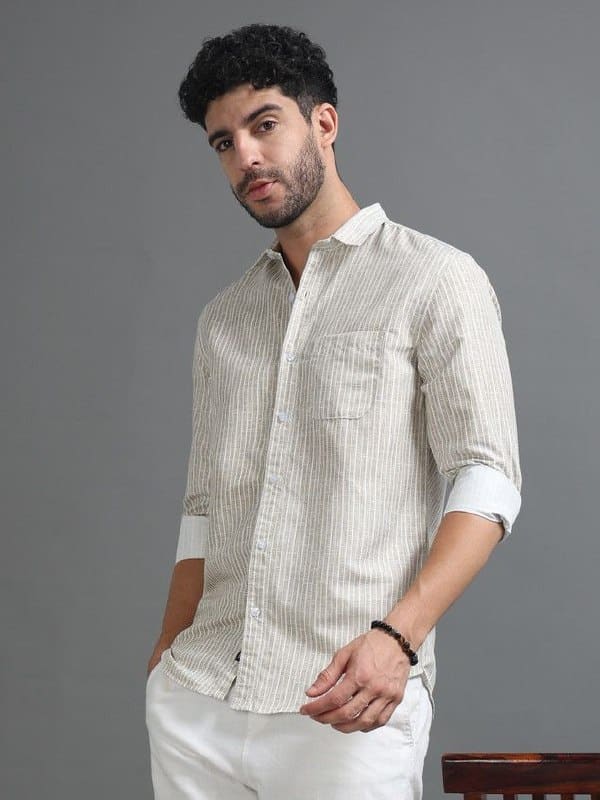 Regular fit striped shirt ✅₹406    l⭐3.8