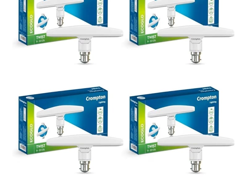 Crompton Twist - T Lamp, 10W, Pack of 4 at ₹480