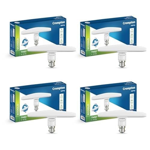 Crompton Twist - T Lamp, 10 w (Cool Day Light), Pack of 4