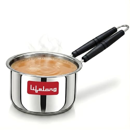 Lifelong Stainless Steel Heavy Bottom Saucepan | 1.5liter, 1...