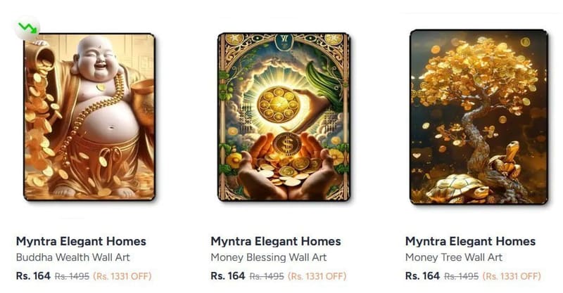 Myntra | Buy Wall Art starting at 164/-🔥