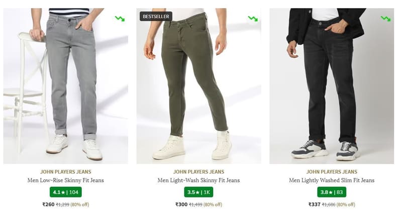 Ajio | Upto 80% Off On John Players