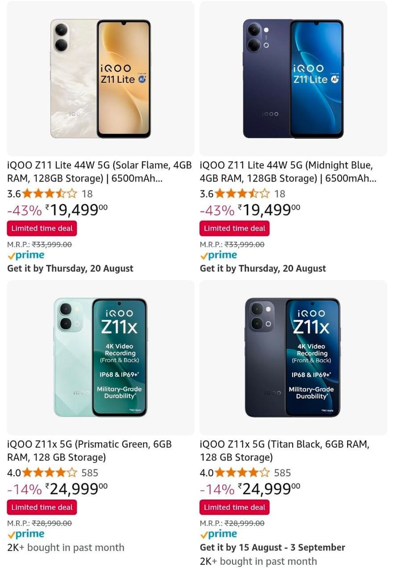Best Deals On IQOO Mobile + Bank Offer.