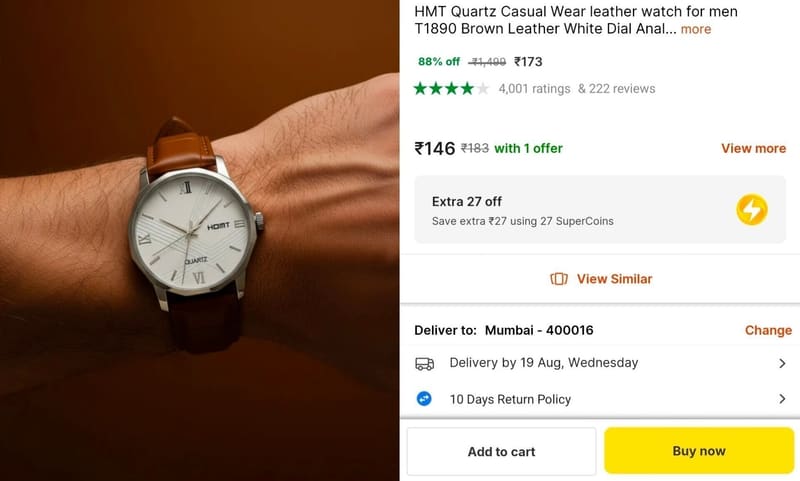 🔥  Classic Analog Watch at ₹173