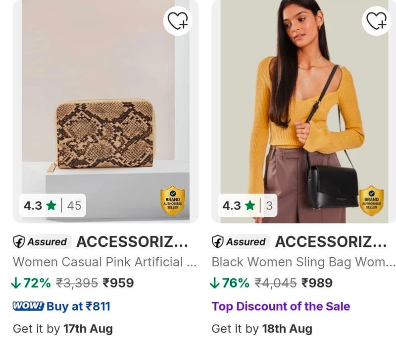 Flipkart | Accessorize Bags Women - Save Up to 76%