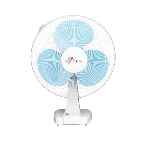 RR Signature 400 MM Zello Normal Speed Table Fan For Home (2...